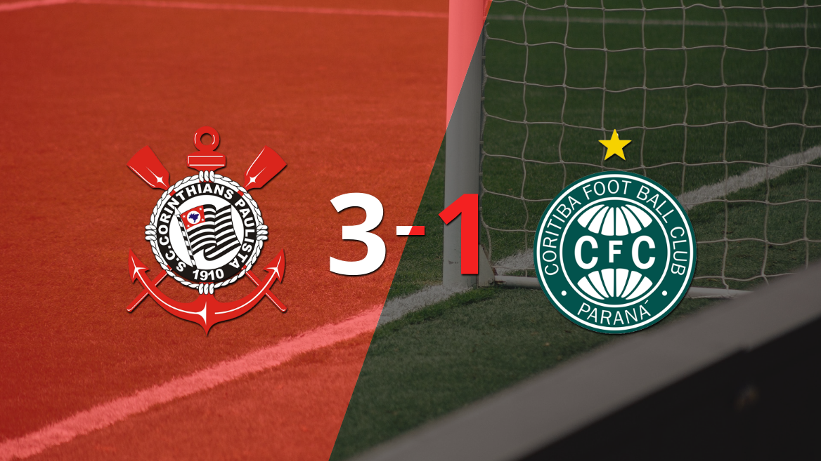 Corinthians superó por 3-1 a Coritiba como local