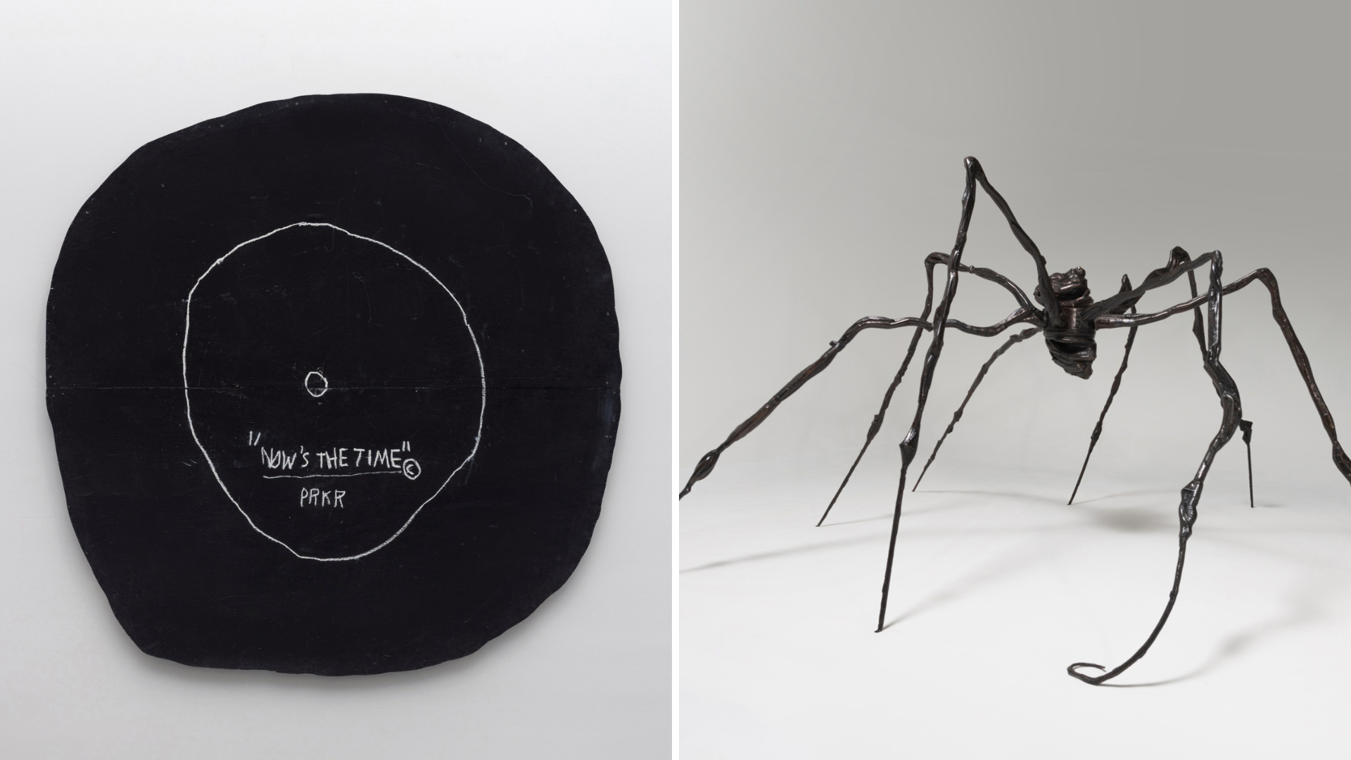 Subastaron dos obras millonarias: el “disco” de Basquiat y una araña de Louise Bourgeois