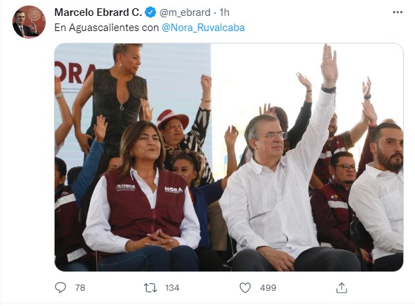Otro de los presidenciables que también salió de gira este sábado fue el titular de la Secretaría de Relaciones Exteriores, Marcelo Ebrard (Foto: Twitter/@m_ebrard)