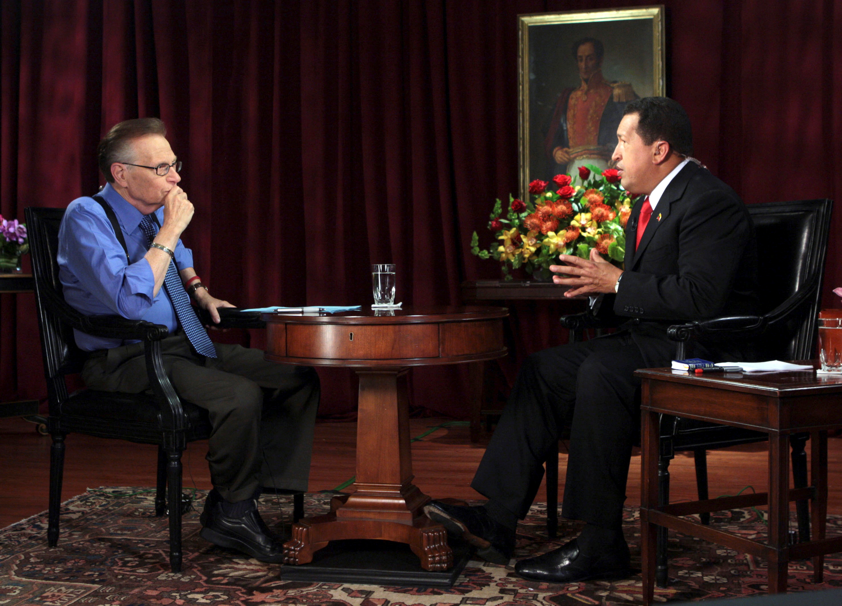 Entrevistando a Hugo Chávez en Caracas (Reuters)