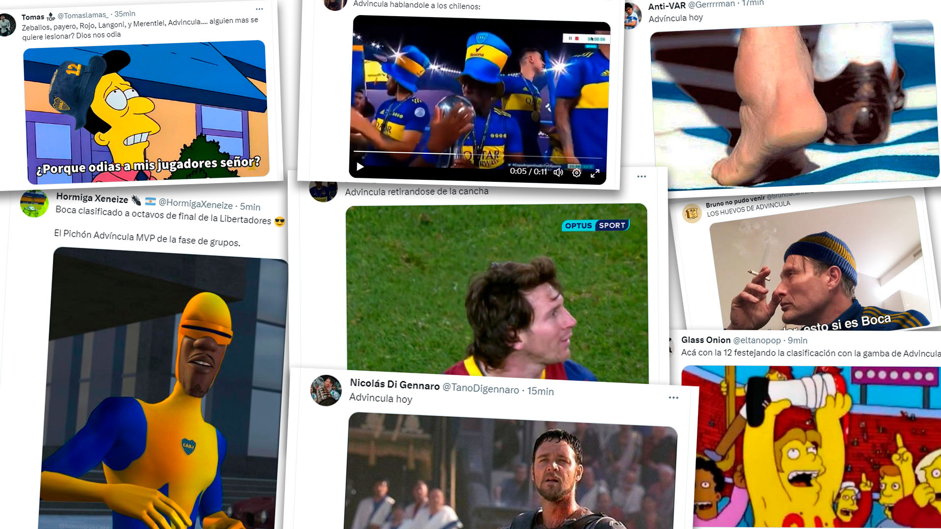 Estallaron los memes tras el dramático triunfo de Boca ante Colo Colo: las lesiones y Advíncula en modo Gladiador, los destacados