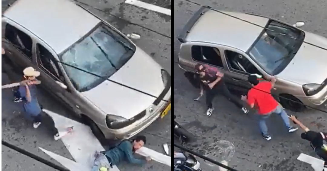Video: Conductor atropelló a un ‘limpiavidrios’ y luego se enfrentó a sus compañeros