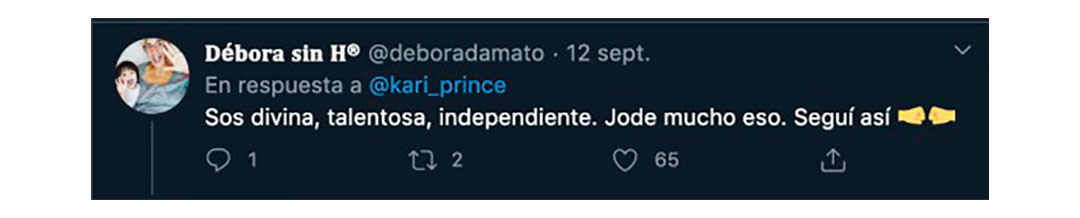 Débora D'Amato la respaldó (Foto: Twitter)