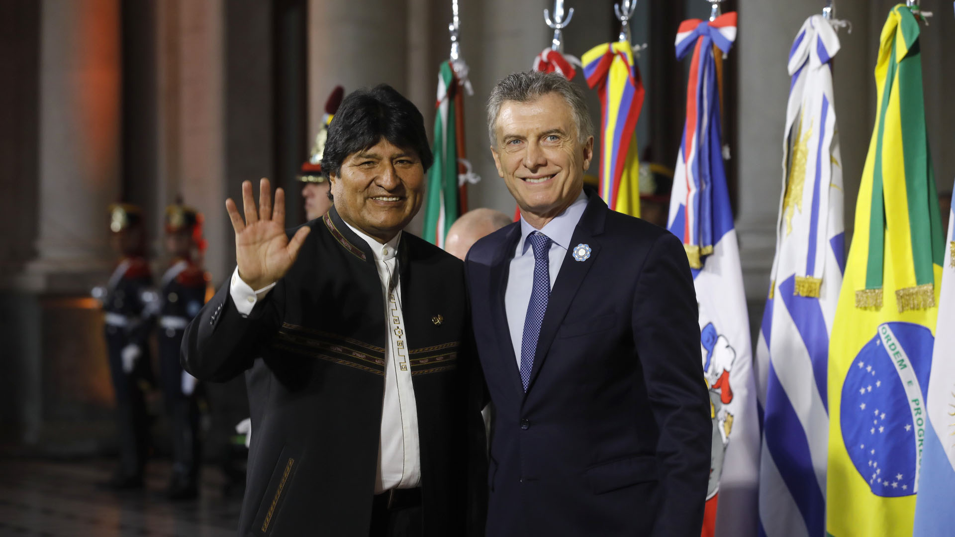 Mauricio Macri y Evo Morales, en una cumbre del Mercosur