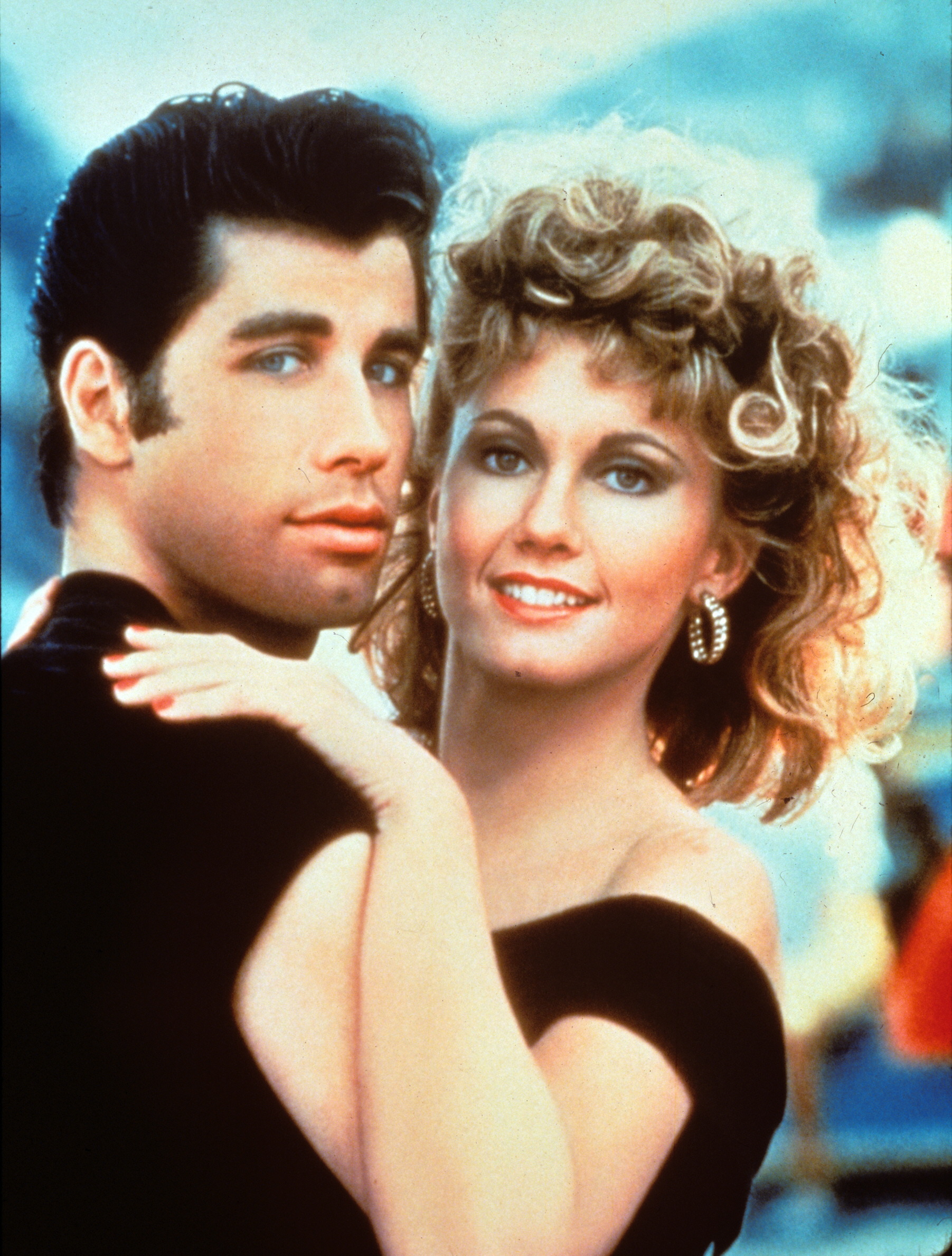 Imagen de archivo de John Travolta (i) y Olivia Newton John, durante el rodaje de la  producción cinematográfica 