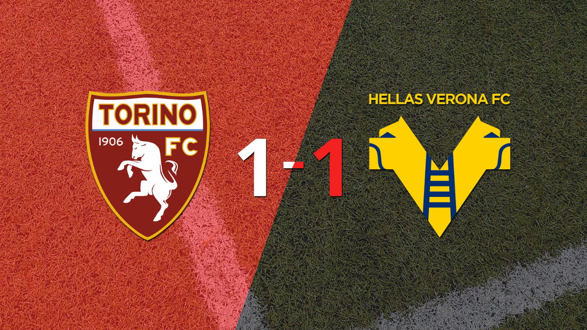 Empate a uno entre Torino y Hellas Verona