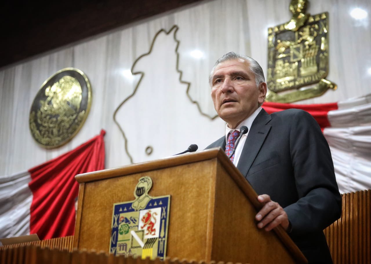 Adán Augusto en el Congreso de Nuevo León (Foto: Gobernación)