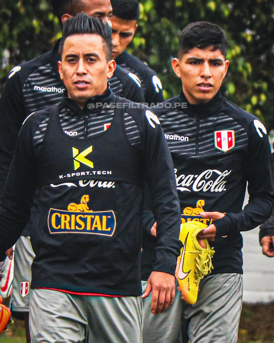 Piero Quispi and Cristian Cueva are active with the Peruvian national team in training (Photo: PASEFILTRADO.PE)