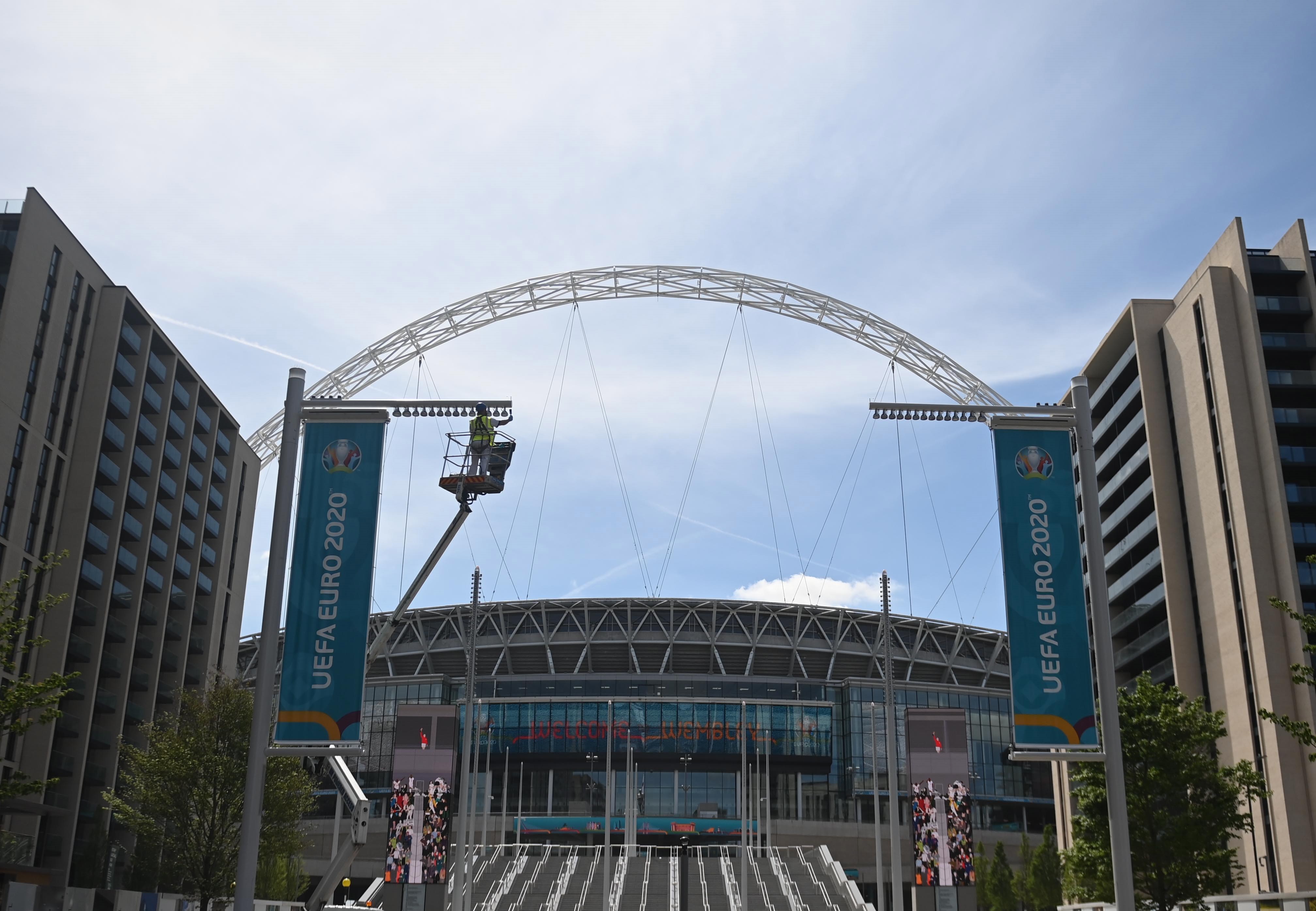 El mítico estadio de Wembley será la sede de la final. Foto: EFE/EPA/NEIL HALL
