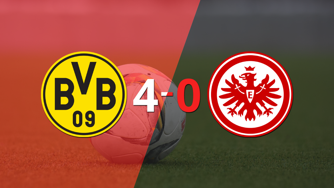 Eintracht Frankfurt cayó ante Borussia Dortmund con dos goles de Donyell Malen