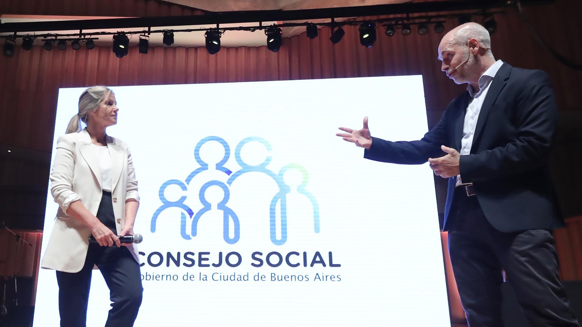 Horacio Rodríguez Larreta lanzó este miércoles junto con Cynthia Hotton la agenda 2023 del Consejo Social de la ciudad