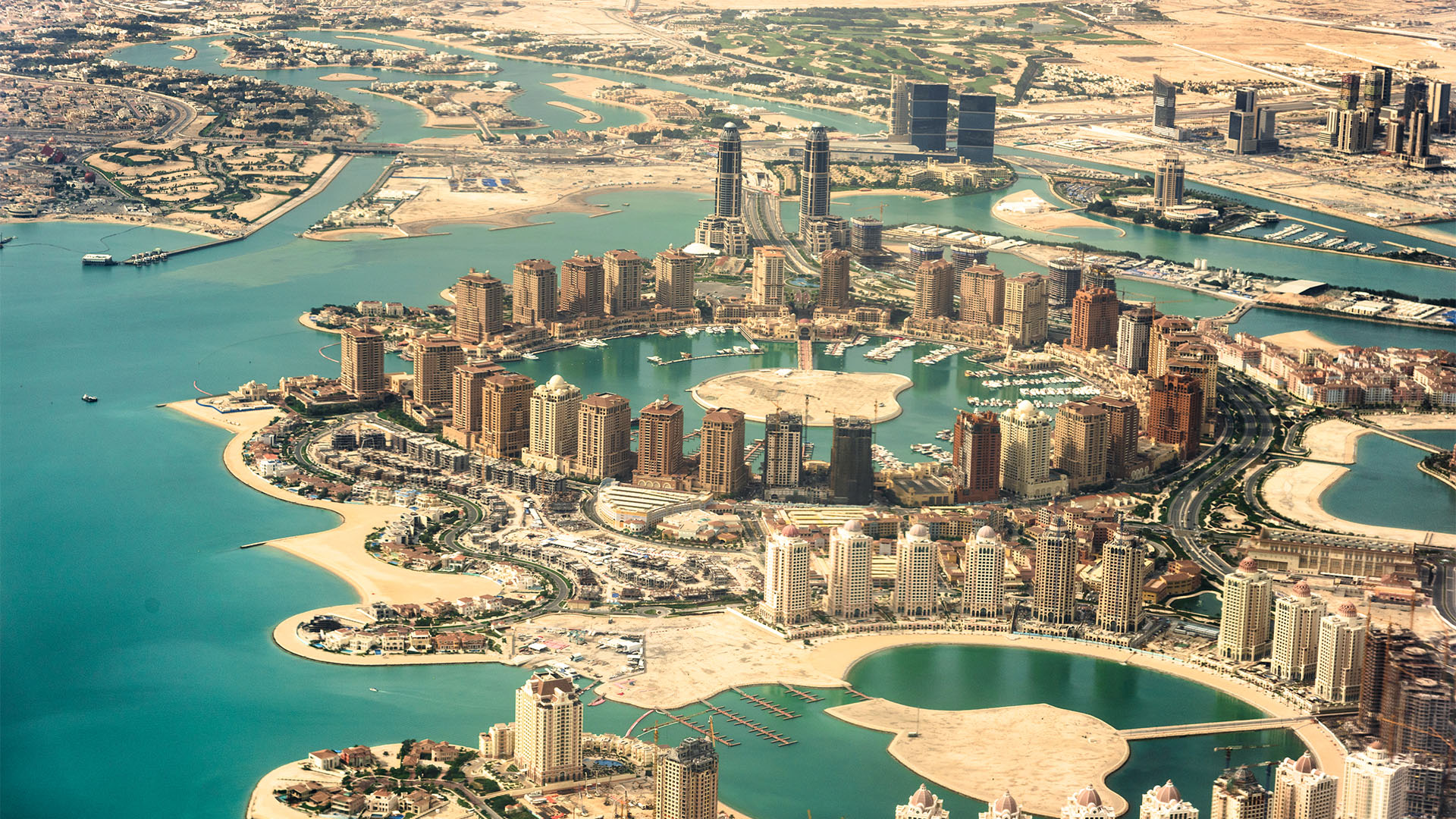 Vista aérea de la Perla de Doha (Getty Images)