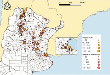 El mapa del dengue en Argentina