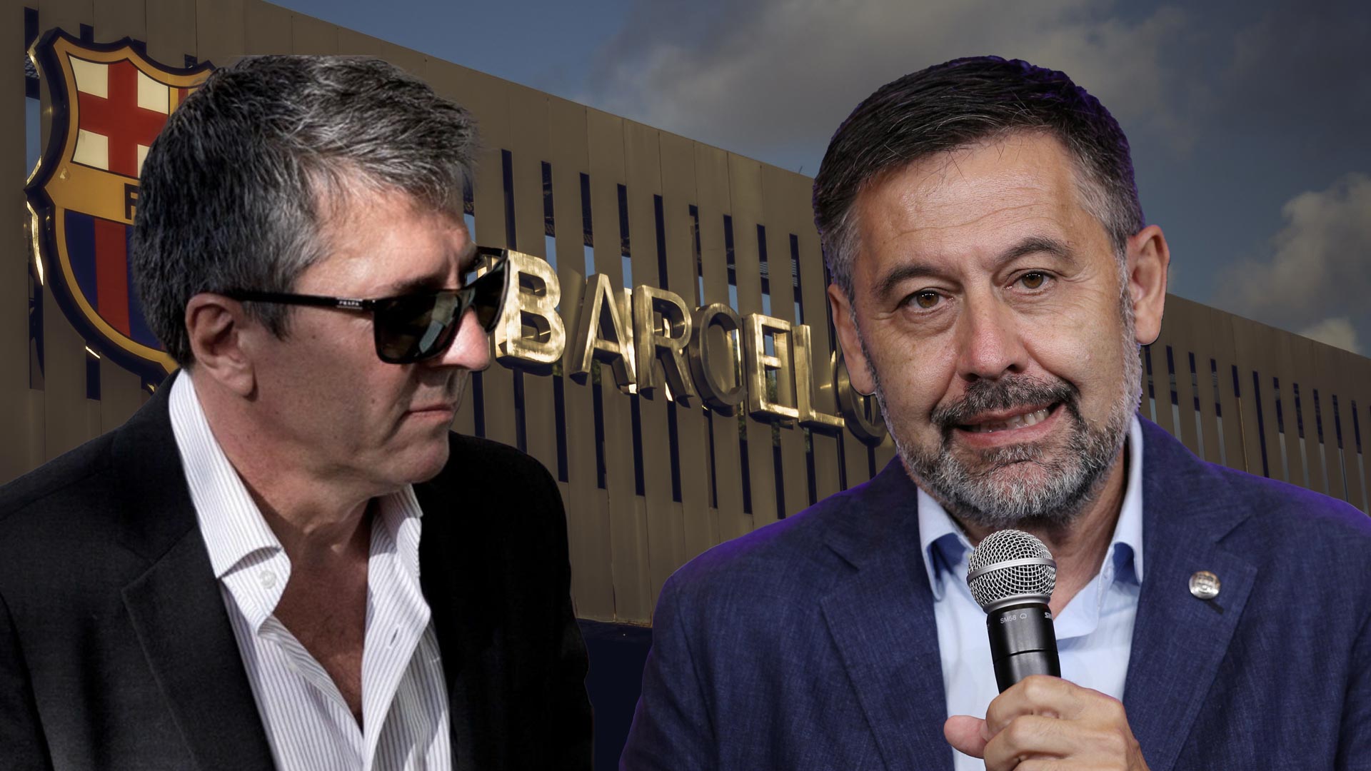 Jorge Messi, padre y representante de Lionel, y Josep Maria Bartomeu, presidente del Barcelona (Shutterstock - Reuters - AFP)