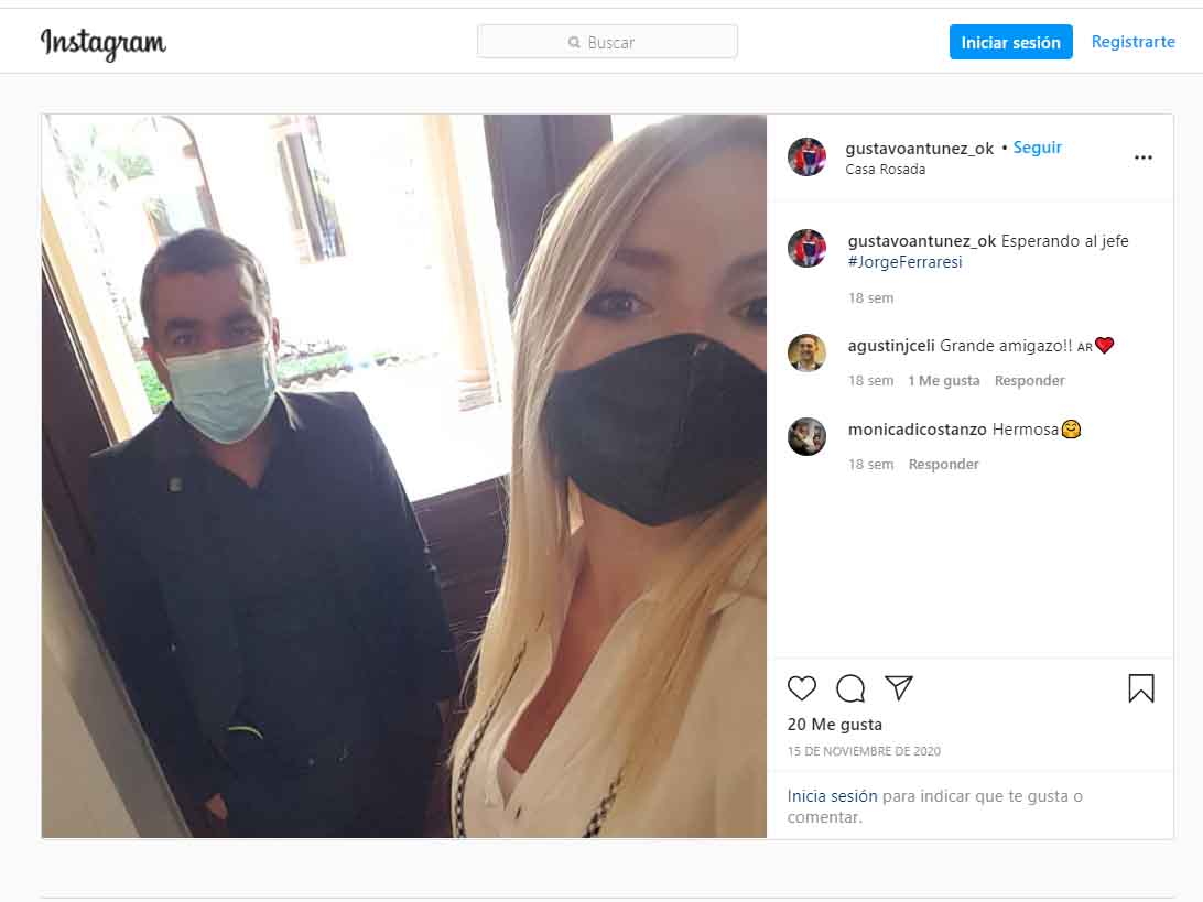 "Esperando al Jefe": Posteo de Antunez en Instagram junto a Purita