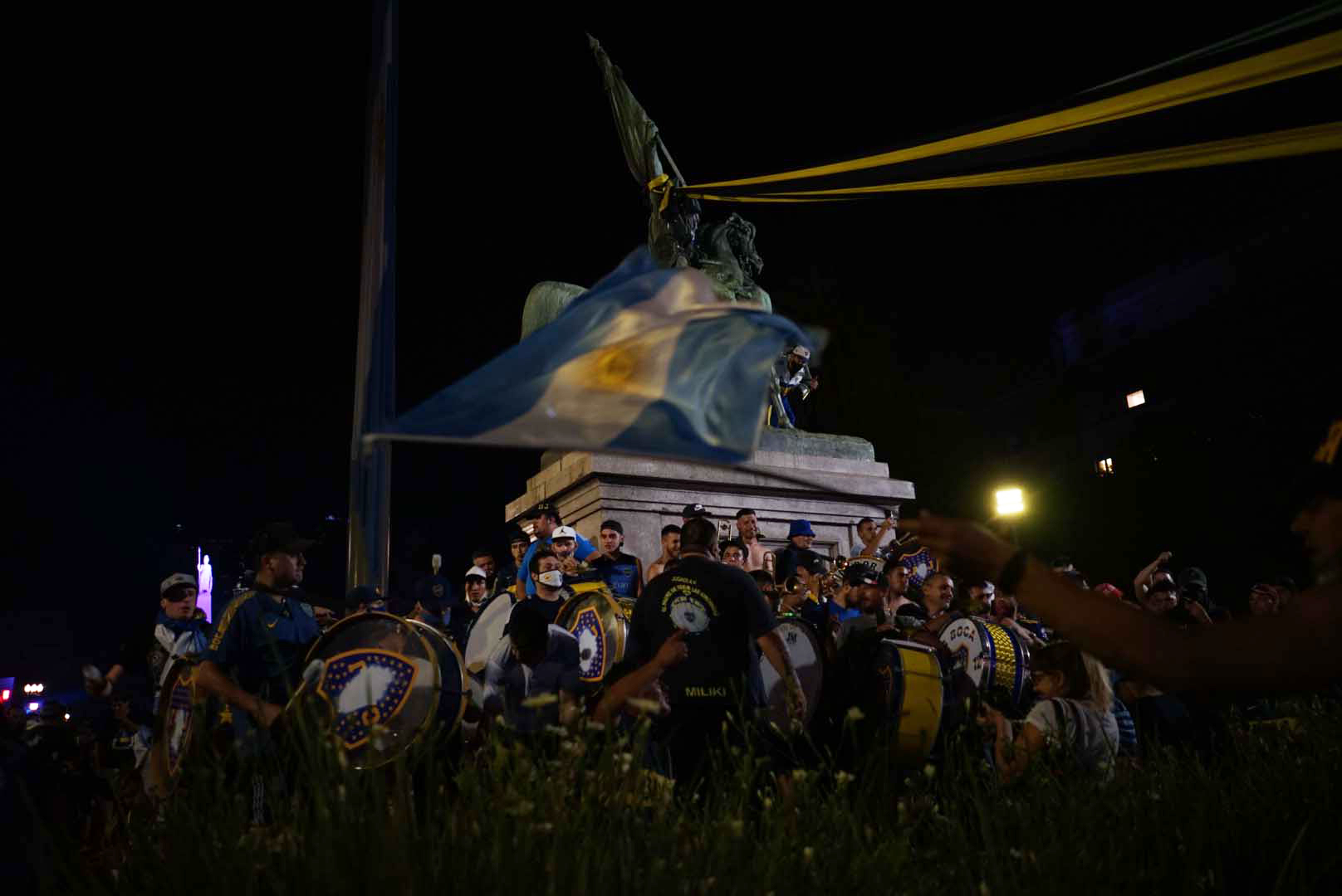 La barra brava de Boca estuvo en Plaza de Mayo (Foto: Julieta Bugacoff)