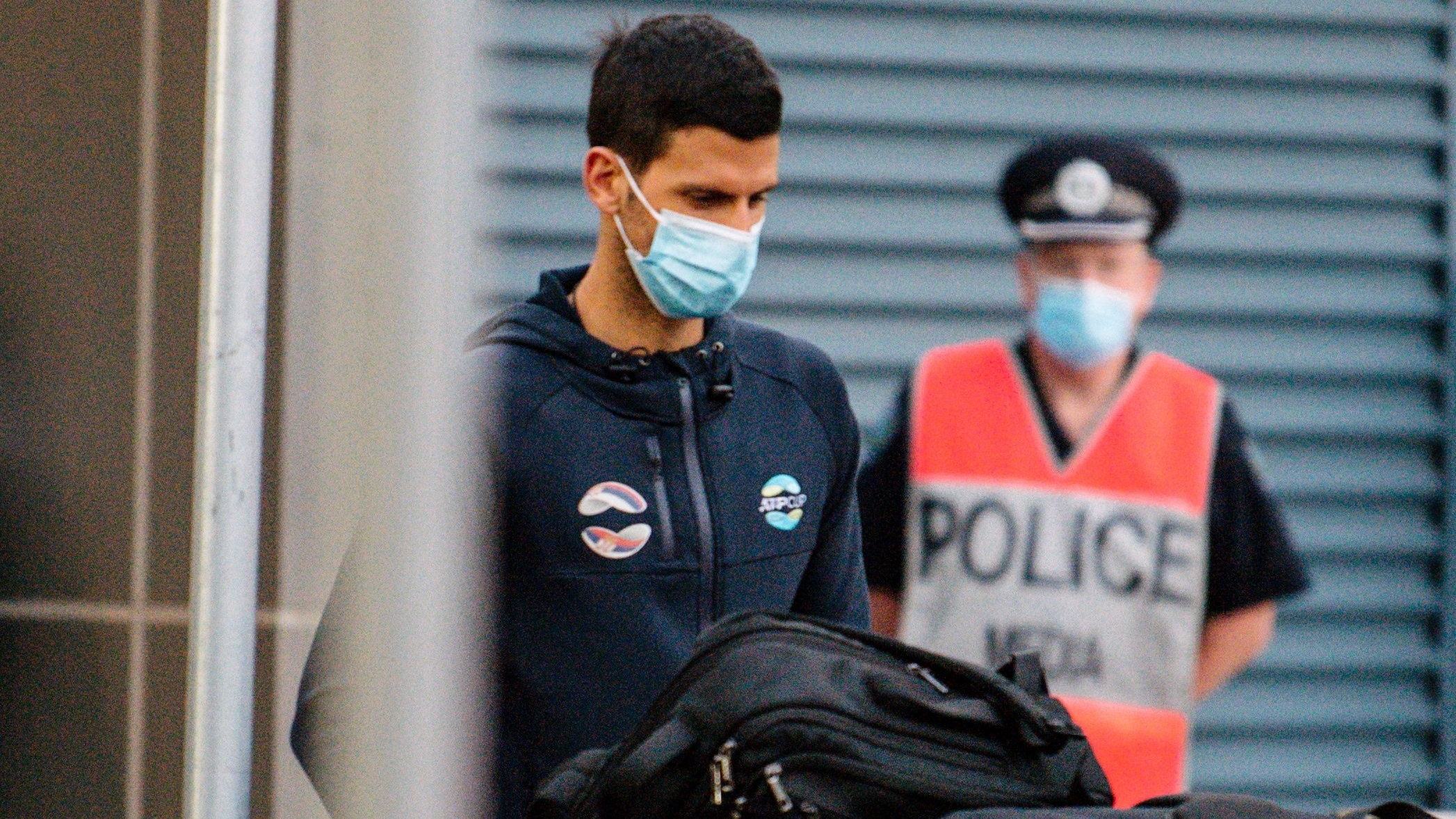 Novak Djokovic, con problemas en su arribo a Australia (AAP Image/Morgan Sette via REUTERS)