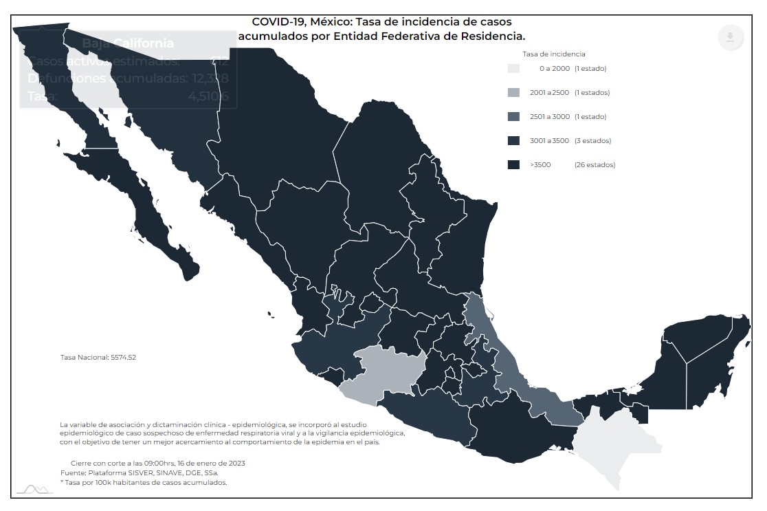 The registered cases were broken down by the Government of Mexico (Captura/GobiernodeMéxico)