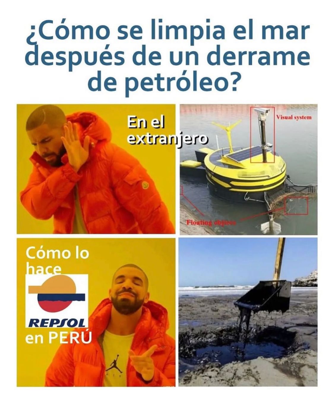 Reacciones de los usuarios frente al derrame de petróleo por parte de Repsol. (Foto:Captura Twitter)
