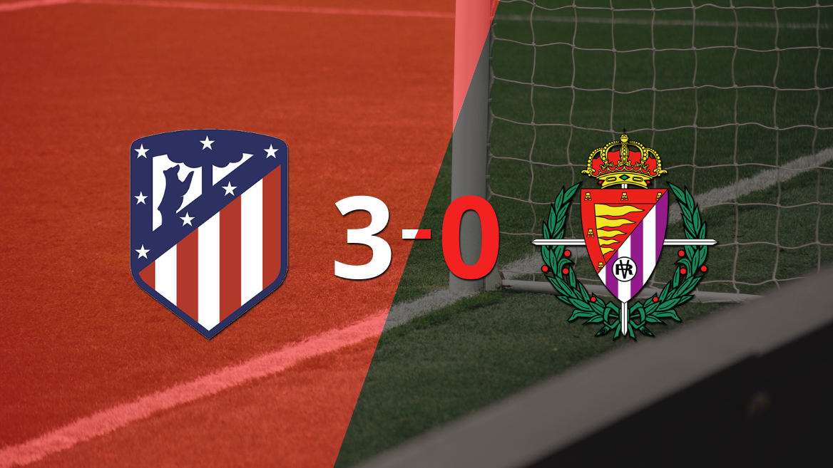 Valladolid se fue goleado 3-0 en su visita a Atlético de Madrid