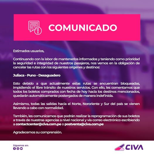 Comunicado de Civa