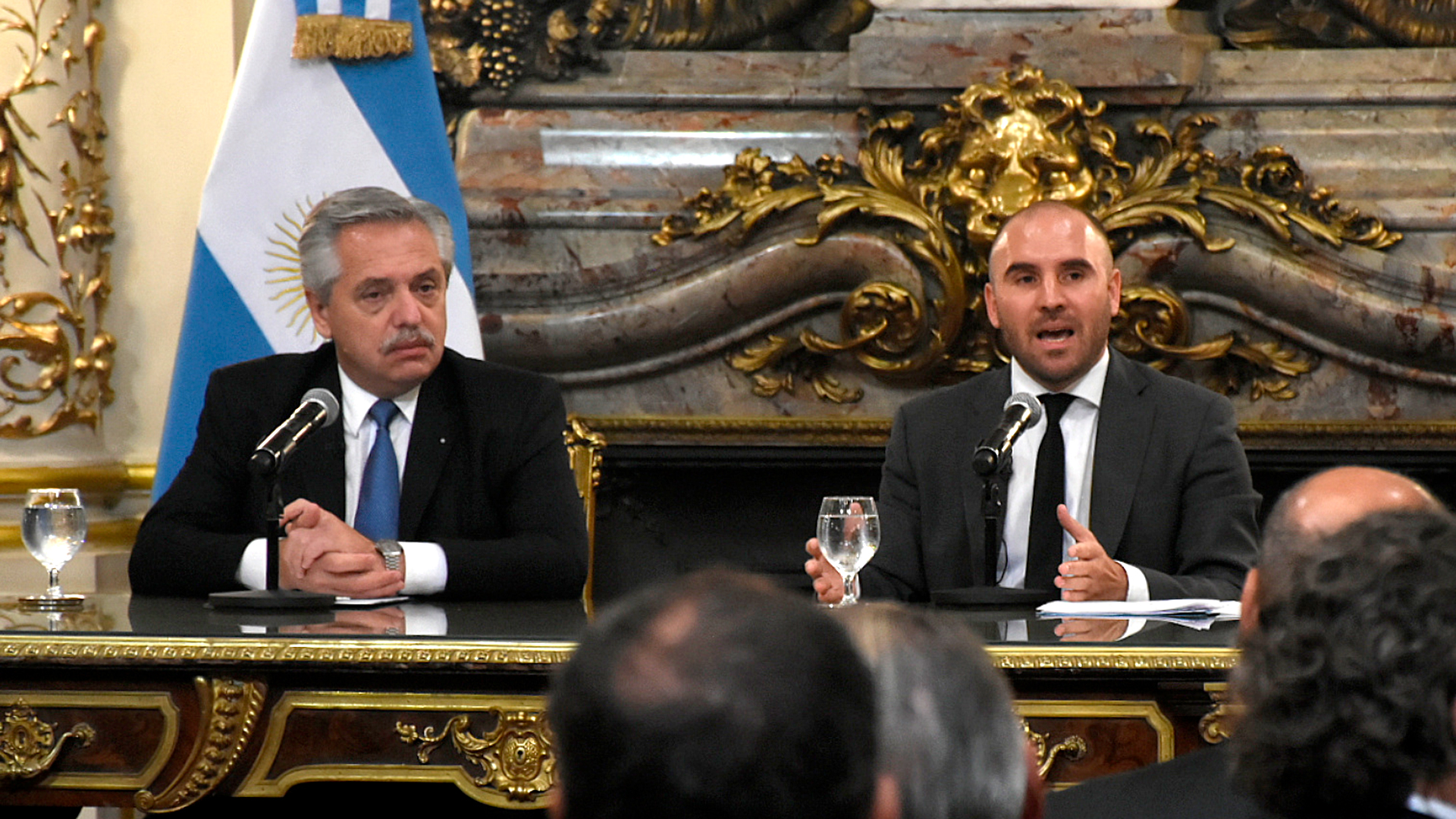 El ex ministro y el Presidente en un acto en la Rosada