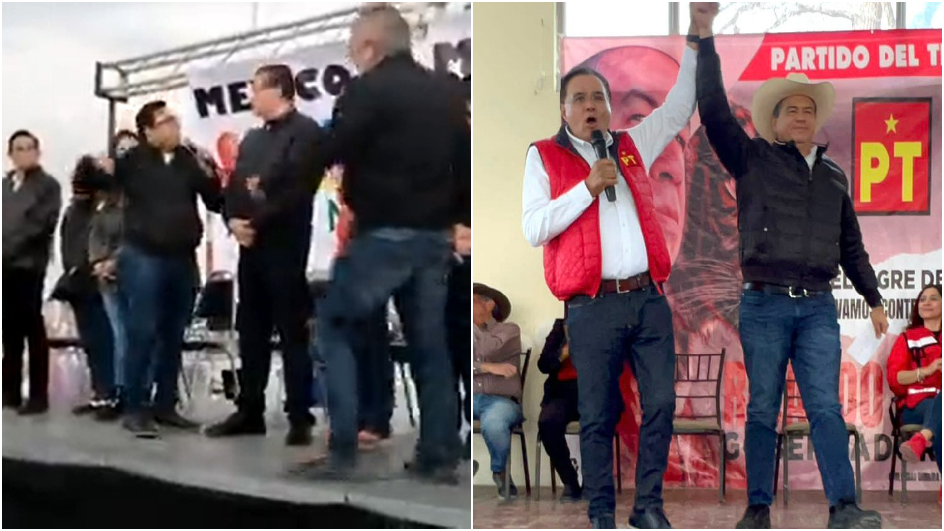 En Coahuila los distintos candidatos han estado distintas disputas en eventos (Twitter/@RicardoMeb)