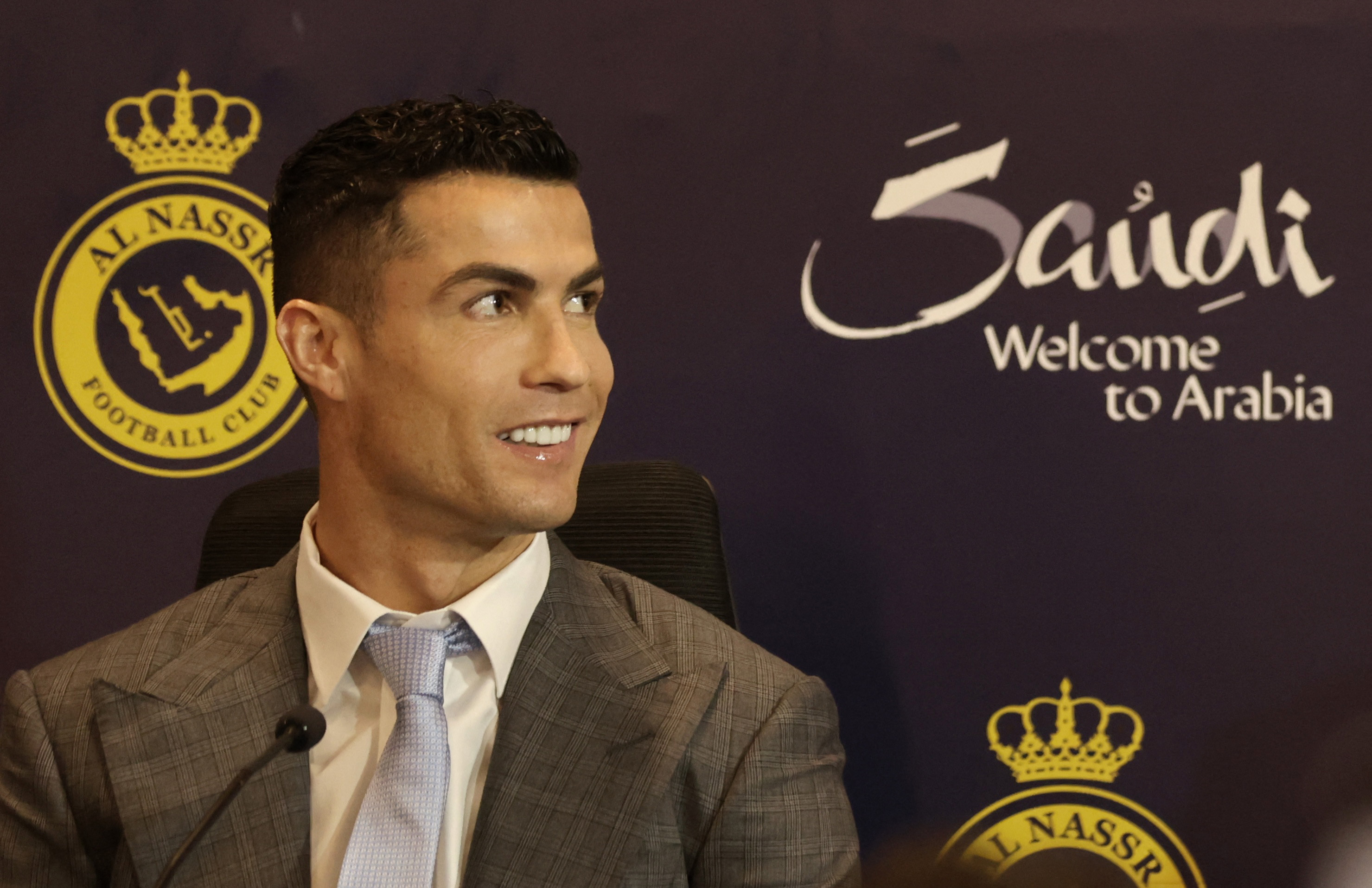 Cristiano Ronaldo en su presentación como nuevo jugador del Al Nassr de Arabia Saudita