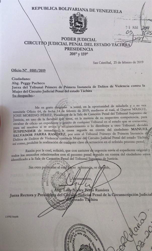 El presidente del TRibunal Supremo de Justicia, Maikel Moreno, ordenó que le envíen el expediente del ahora teniente coronel
