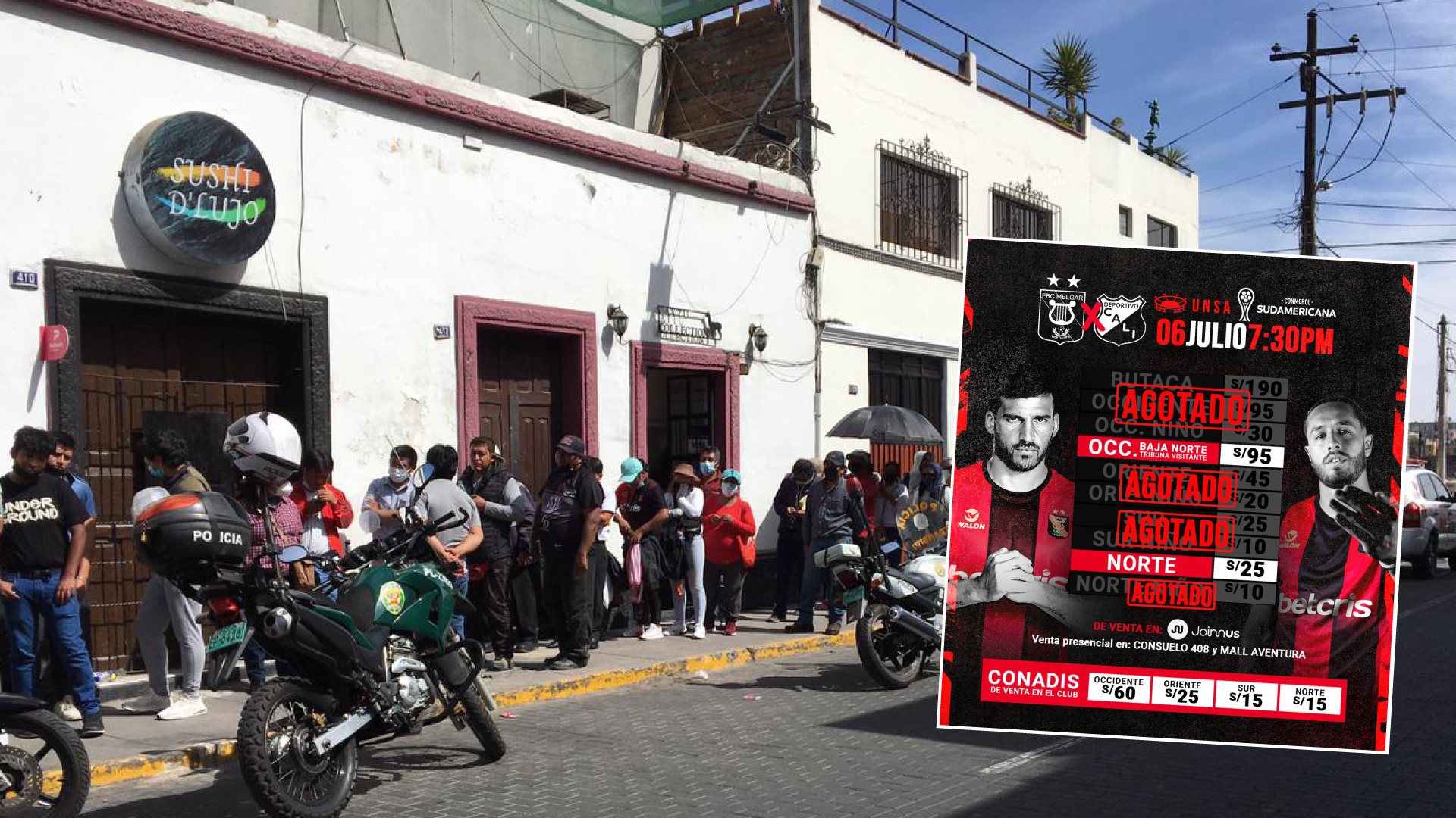 Melgar vs Deportivo Cali: largas colas en Arequipa para conseguir las últimas entradas de Copa Sudamericana
