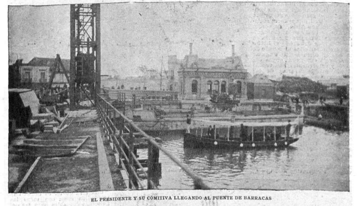 En 1902 el presidente Julio A Roca recorri el Riachuelo donde inspeccion obras Revista Caras y Caretas