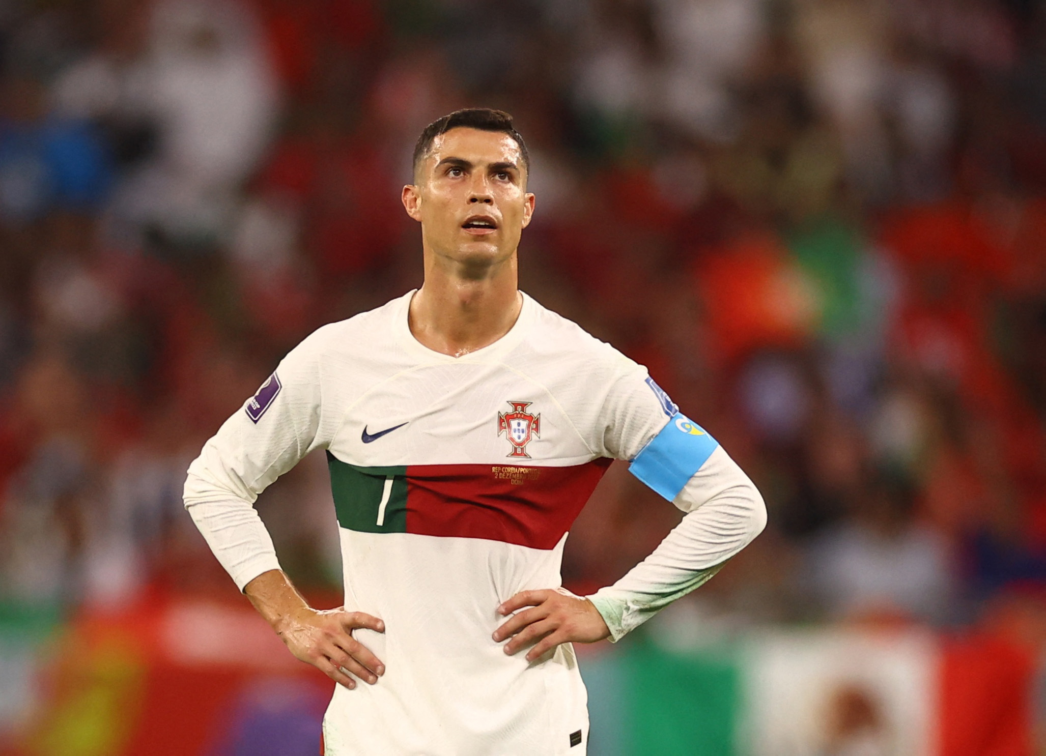 Cristiano Ronaldo solo tiene un gol en el Mundial de Qatar 2022 y tratará de estirar sus cifras ante Suiza. (REUTERS)