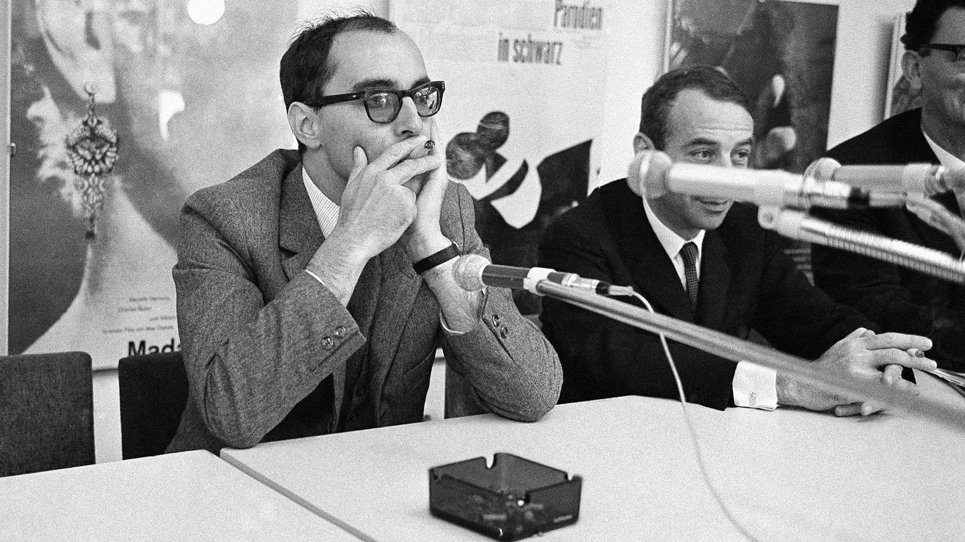 Jean-Luc Godard en el 16º Festival de Cine de Berlín, el 27 de junio de 1966 ( AP/Edwin Reichert, archivo)