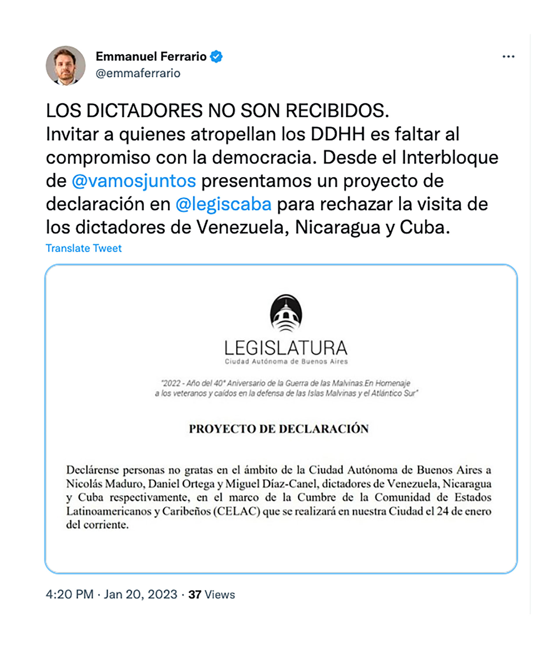 La publicación de Emmanuel Ferrario