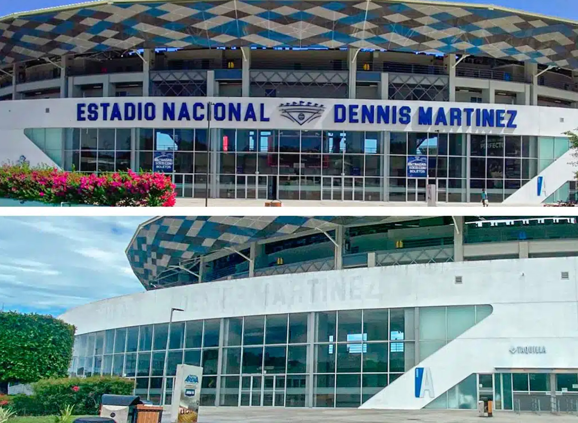 Las letras que identificaban al estadio fueron borradas y el nombre "Estadio Nacional Dennis Martínez" desapareció de la comunicación oficial.