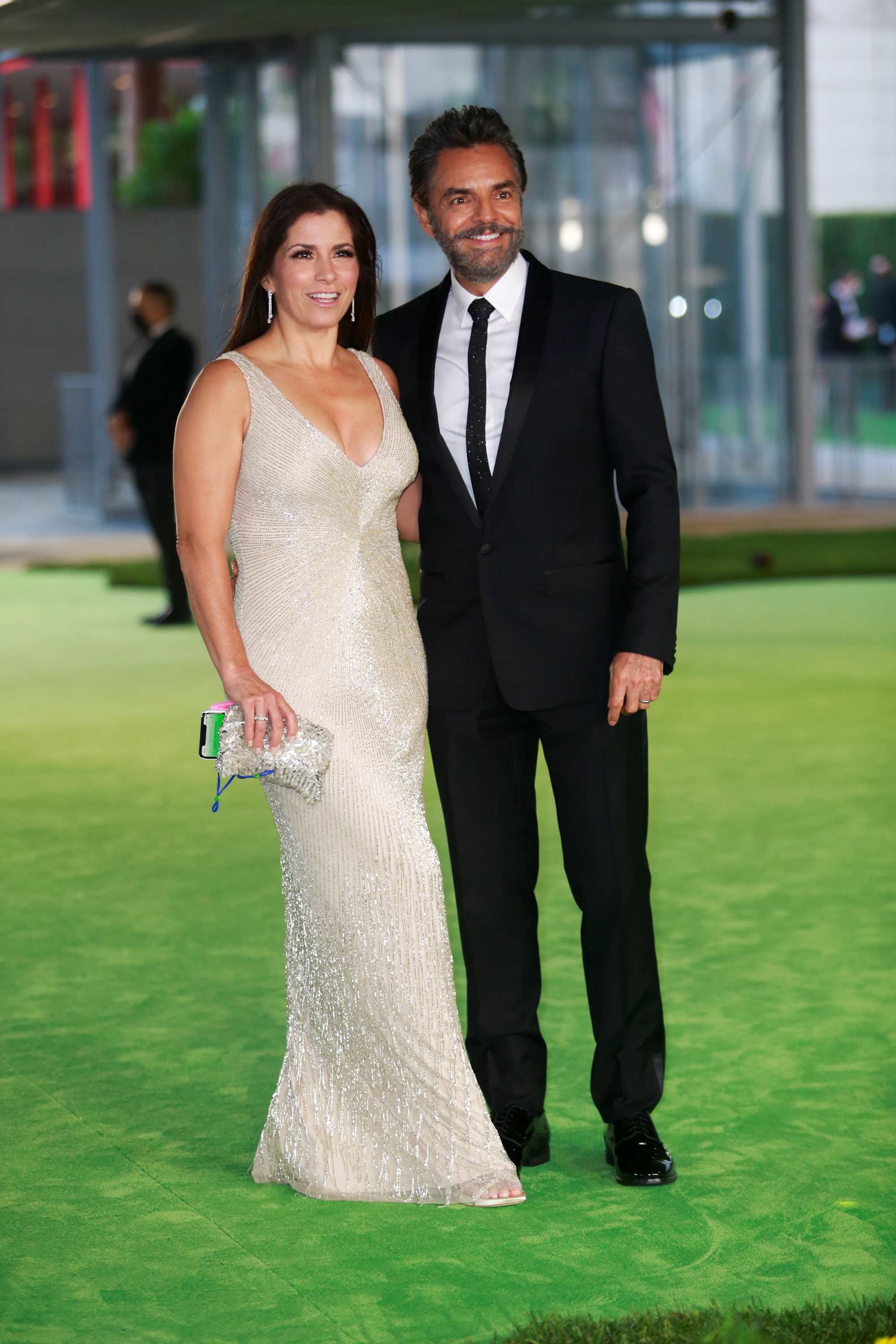 Mexican actor Eugenio Derbez and his wife Mexican actress Alessandra Rosaldo attend the Academy Museum of Motion Pictures gala in Los Angeles, California, U.S., September 25, 2021. Picture taken September 25, 2021. REUTERS/Ringo Chiu