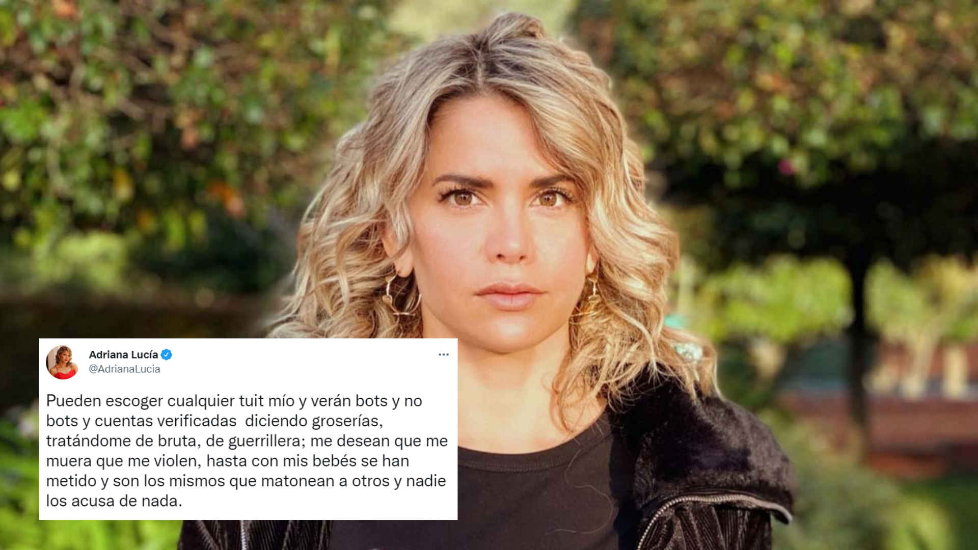 Adriana Lucía denuncia agresiones en las redes sociales: “Soy testigo de señores y señoras que no tienen alma”