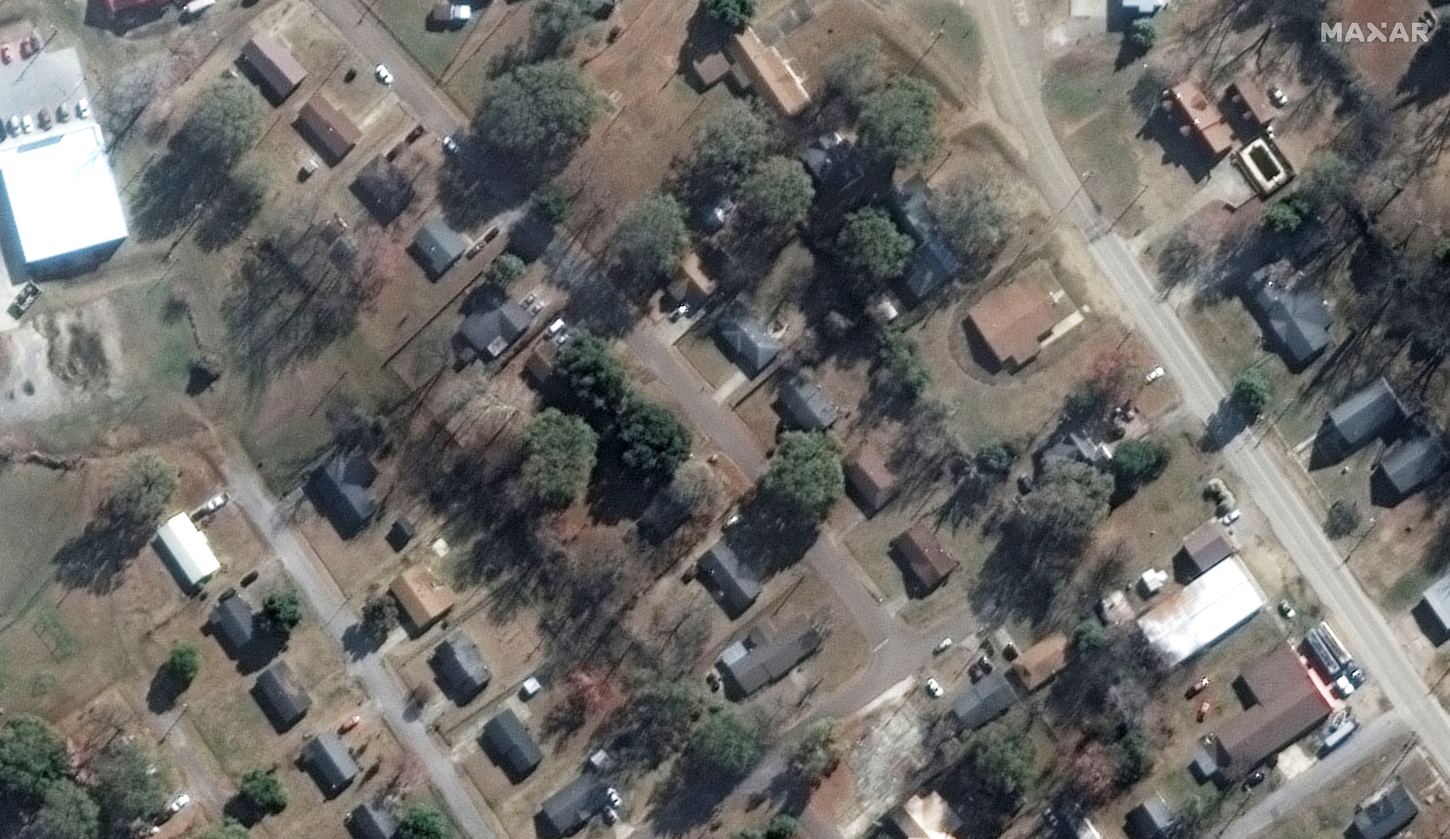 Una imagen satelital antes de un tornado, en Rolling Fork, Mississippi, EE. UU., 26 de marzo de 2023. Cortesía de la imagen satelital ©2023 Maxar Technologies/Handout vía REUTERS
