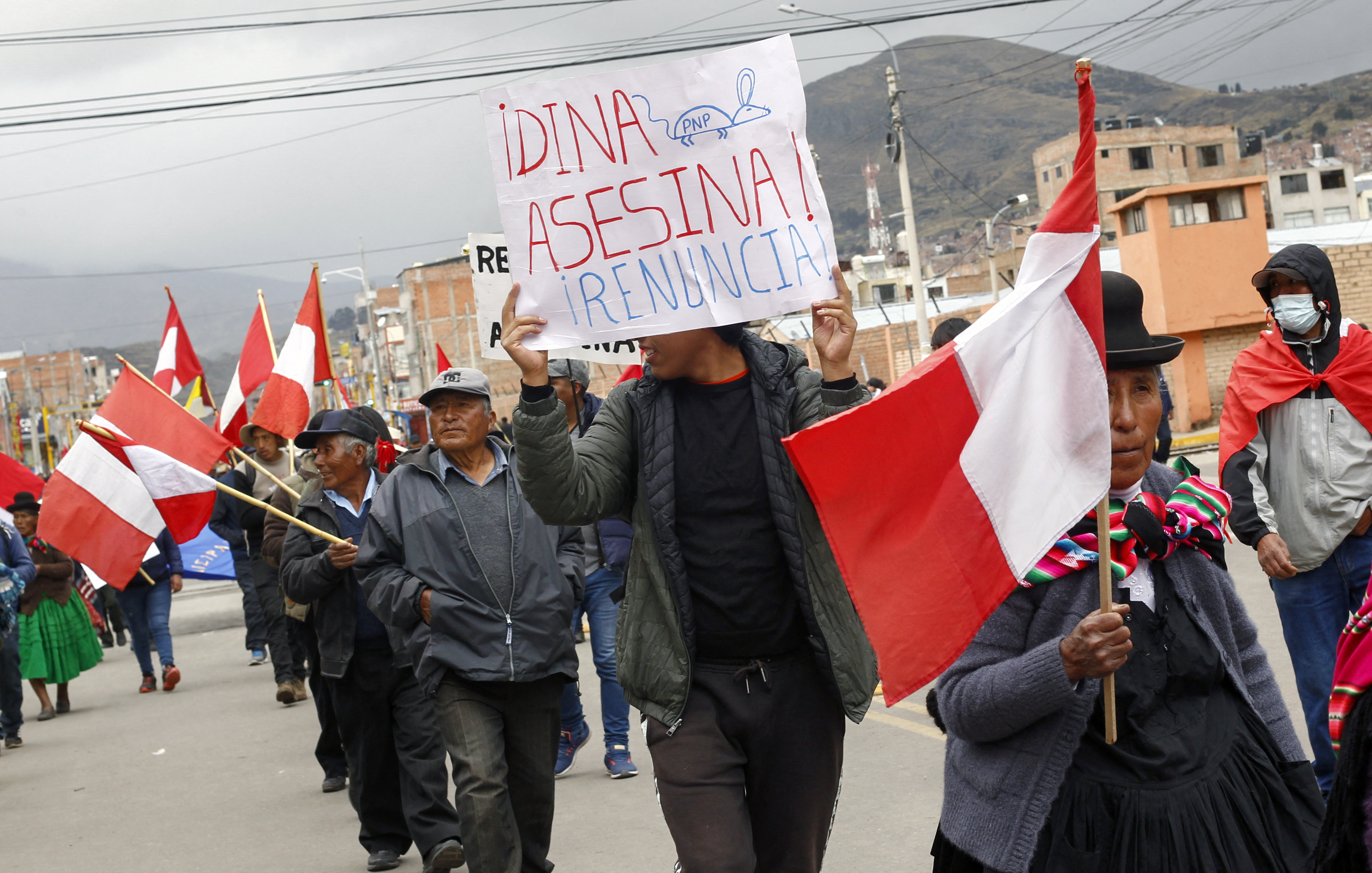 Situación en Puno. Marchas y protestas (Photo by Juan Carlos CISNEROS / AFP)