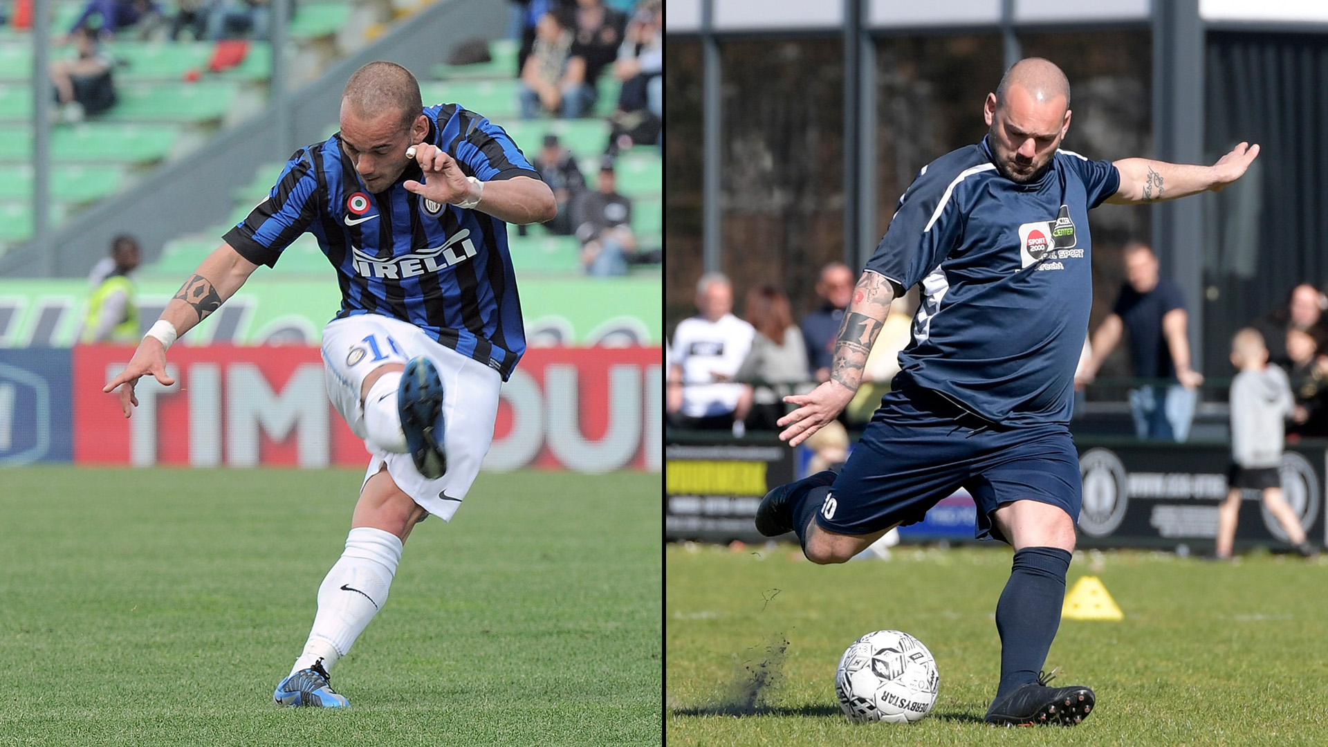 El antes y después de Wesley Sneijder