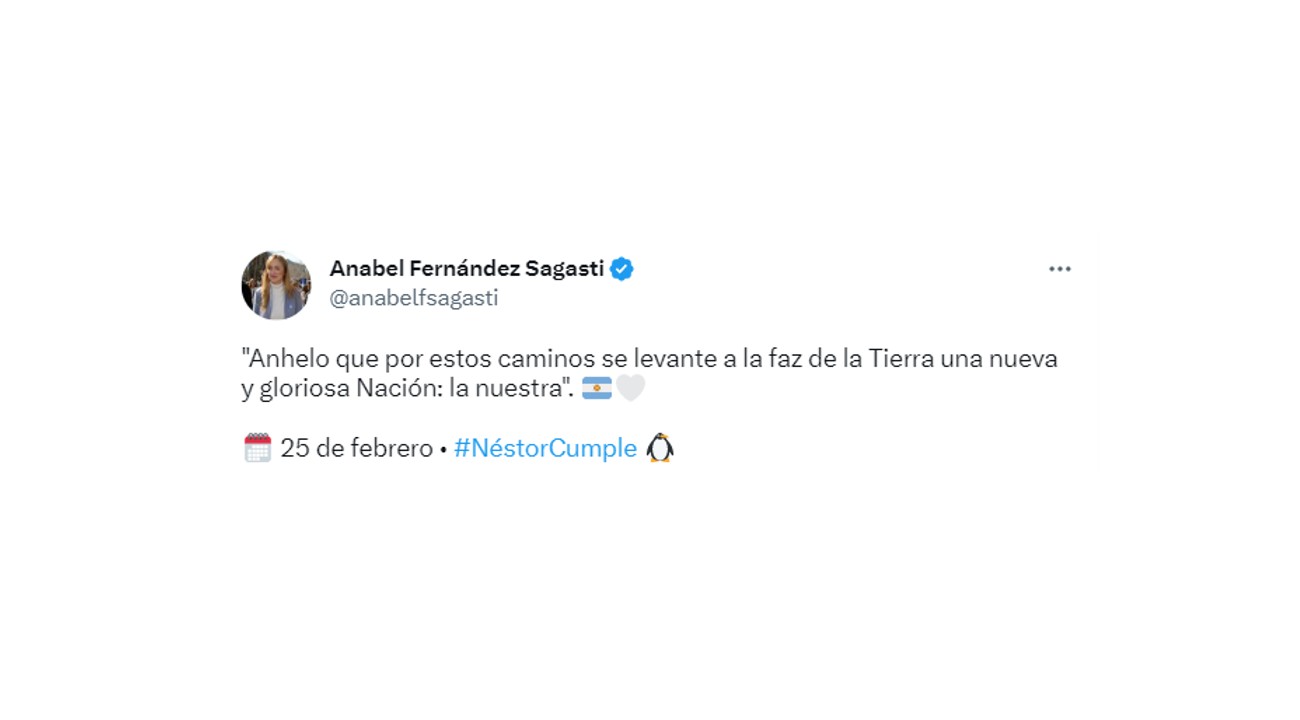 La frase de Kirchner que recordó Anabel Fernández Sagasti