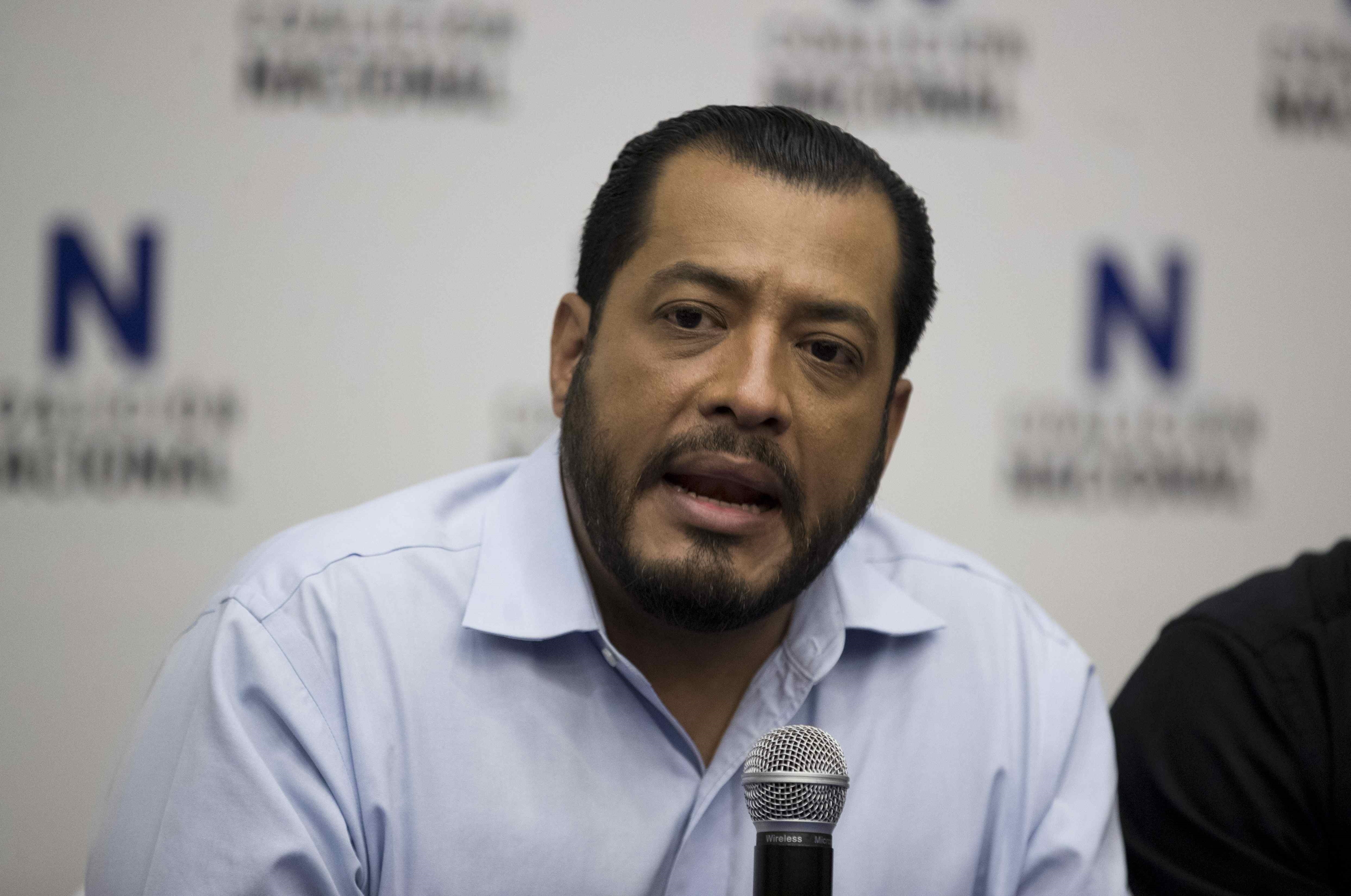 El aspirante a la presidencia de Nicaragua Felix Maradiaga participa de una conferencia de prensa en Managua (Nicaragua) (Foto: EFE/Jorge Torres)