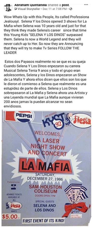 "La mafia" compartió un boleto de un concierto de aquellos años (Foto: Facebook)