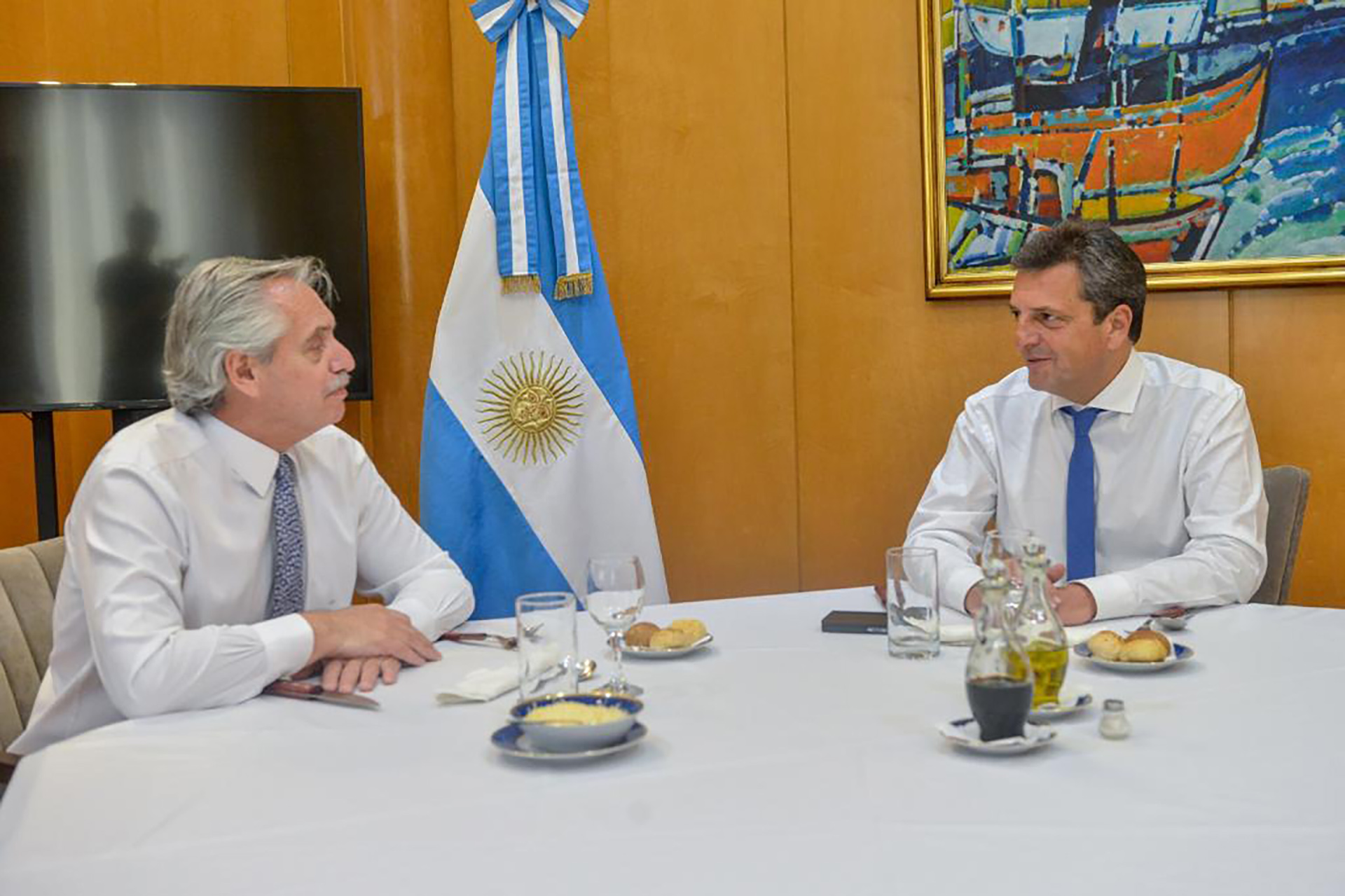 El presidente Alberto Fernández y el ministro Sergio Massa 
(Fuente)