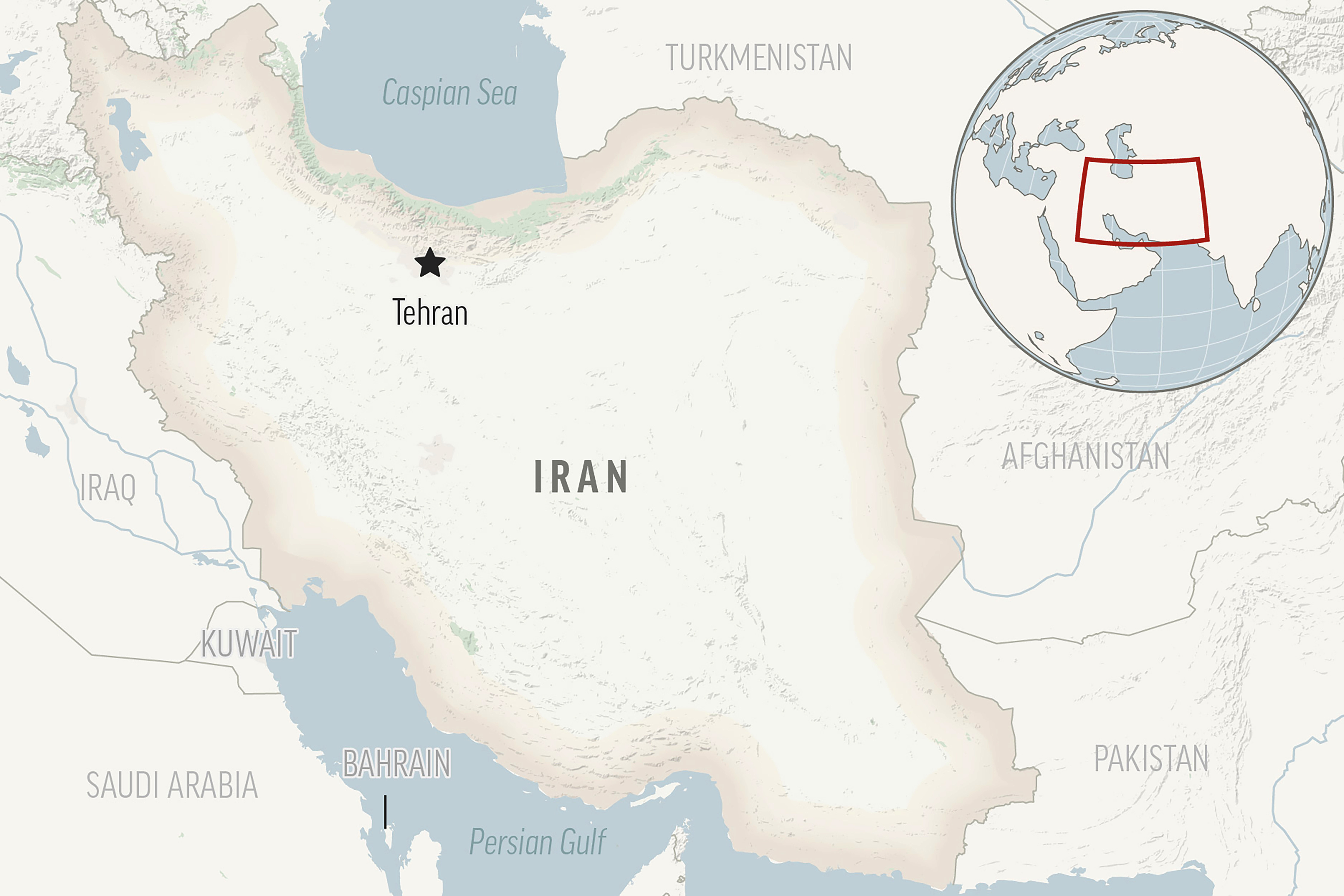 Mapa de Irán (AP Photo)