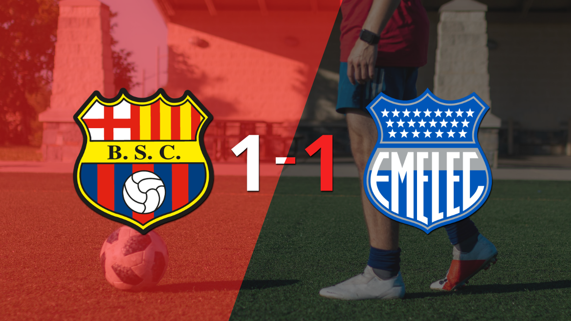Barcelona y Emelec igualan 1-1 en el Clásico del Astillero