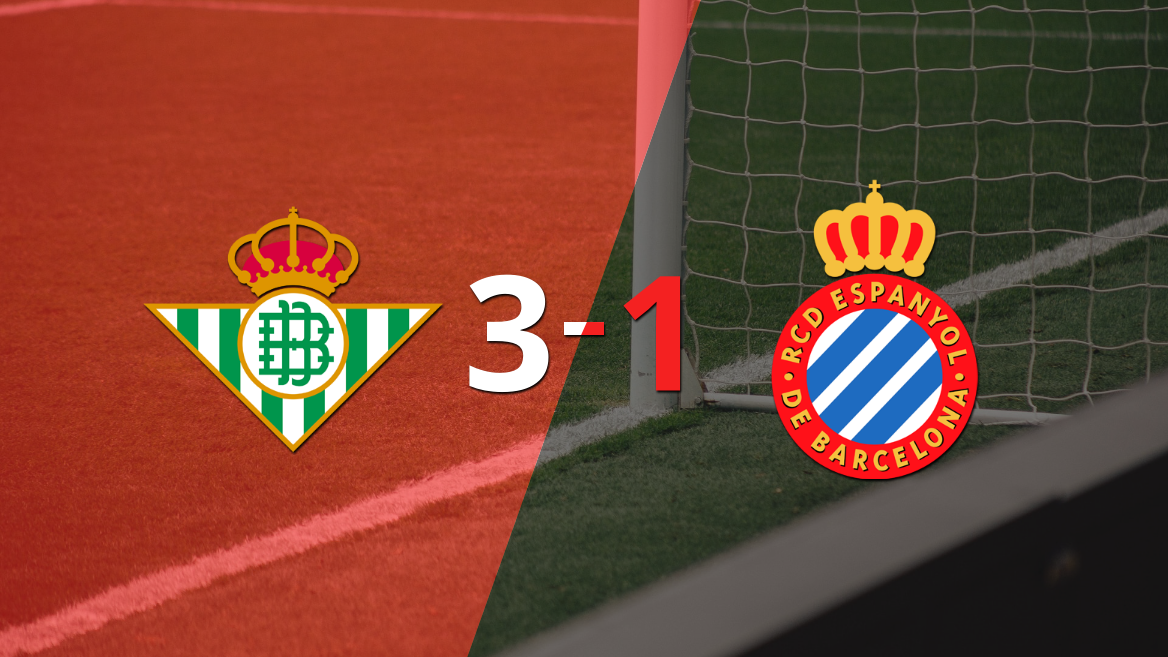 Gran victoria de Betis sobre Espanyol por 3-1