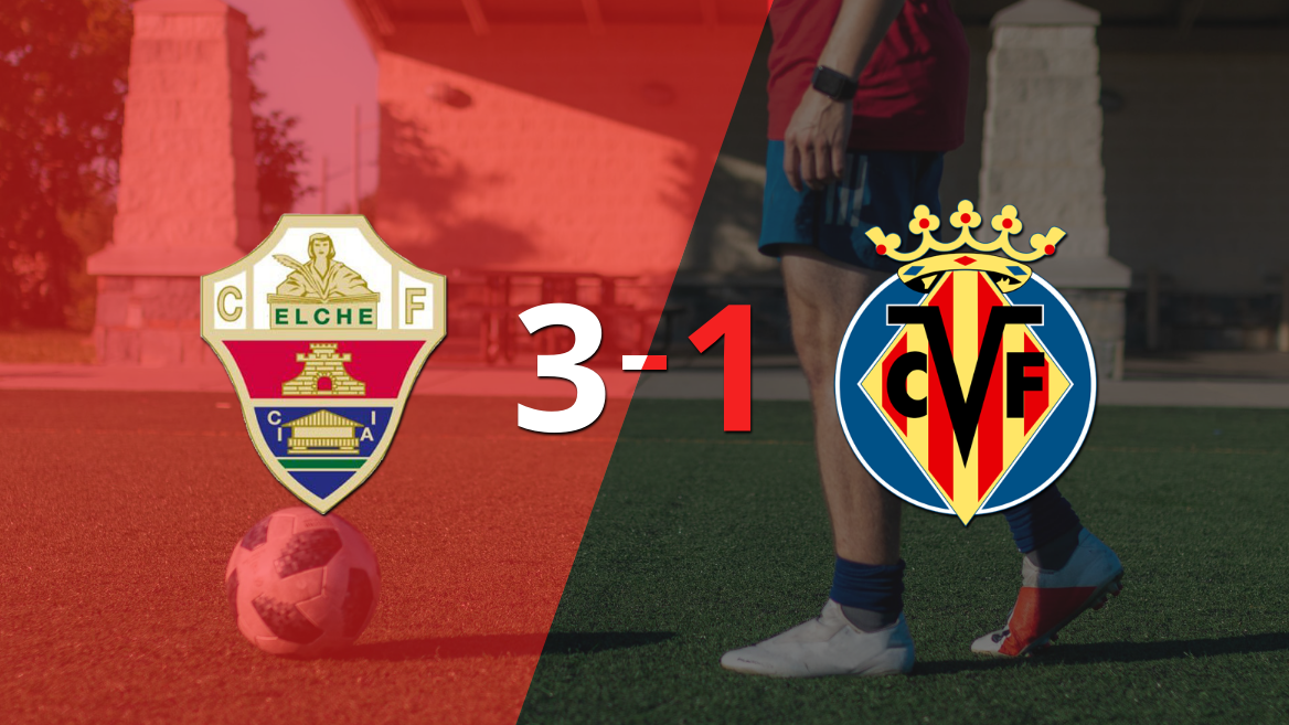 Triplete de Pere Milla en el triunfo de Elche ante Villarreal por 3-1