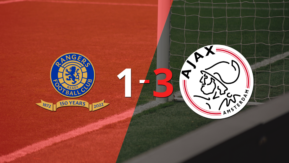 Ajax venció en su casa a Rangers por 3-1