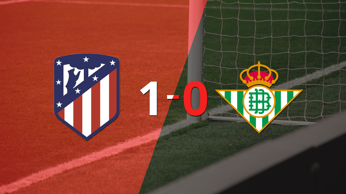 Atlético de Madrid derrotó en casa 1-0 a Betis